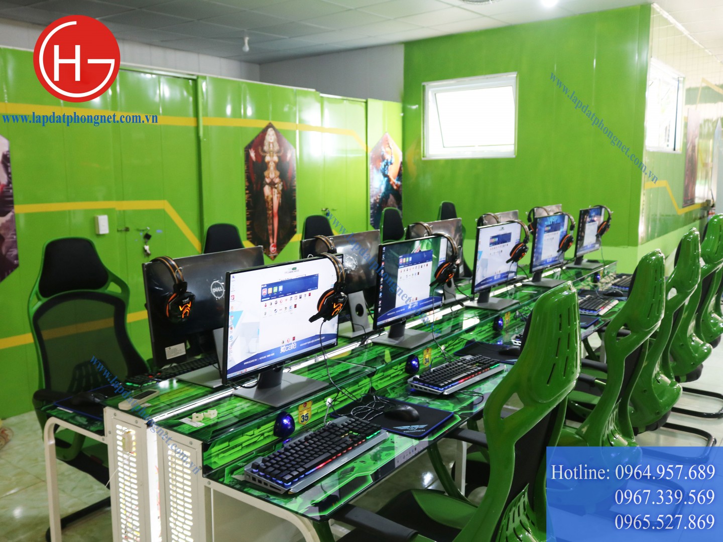 Lắp đặt phòng game net cho anh Lai tại Điện Biên