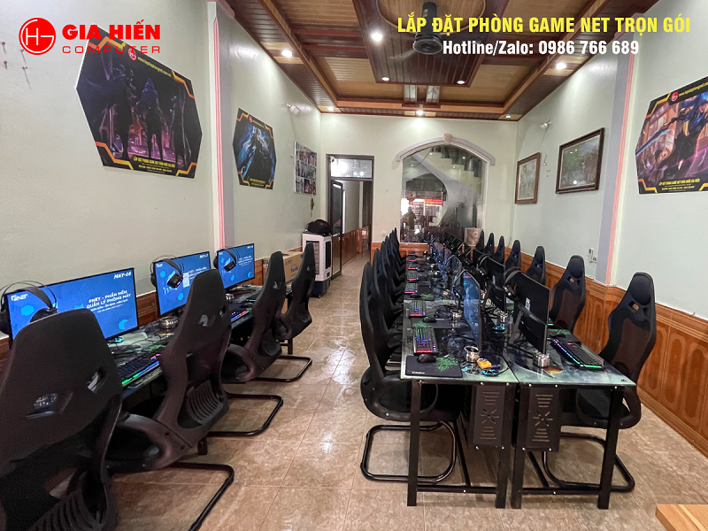 Phòng game được thiết kế theo mô hình Cyber game mini