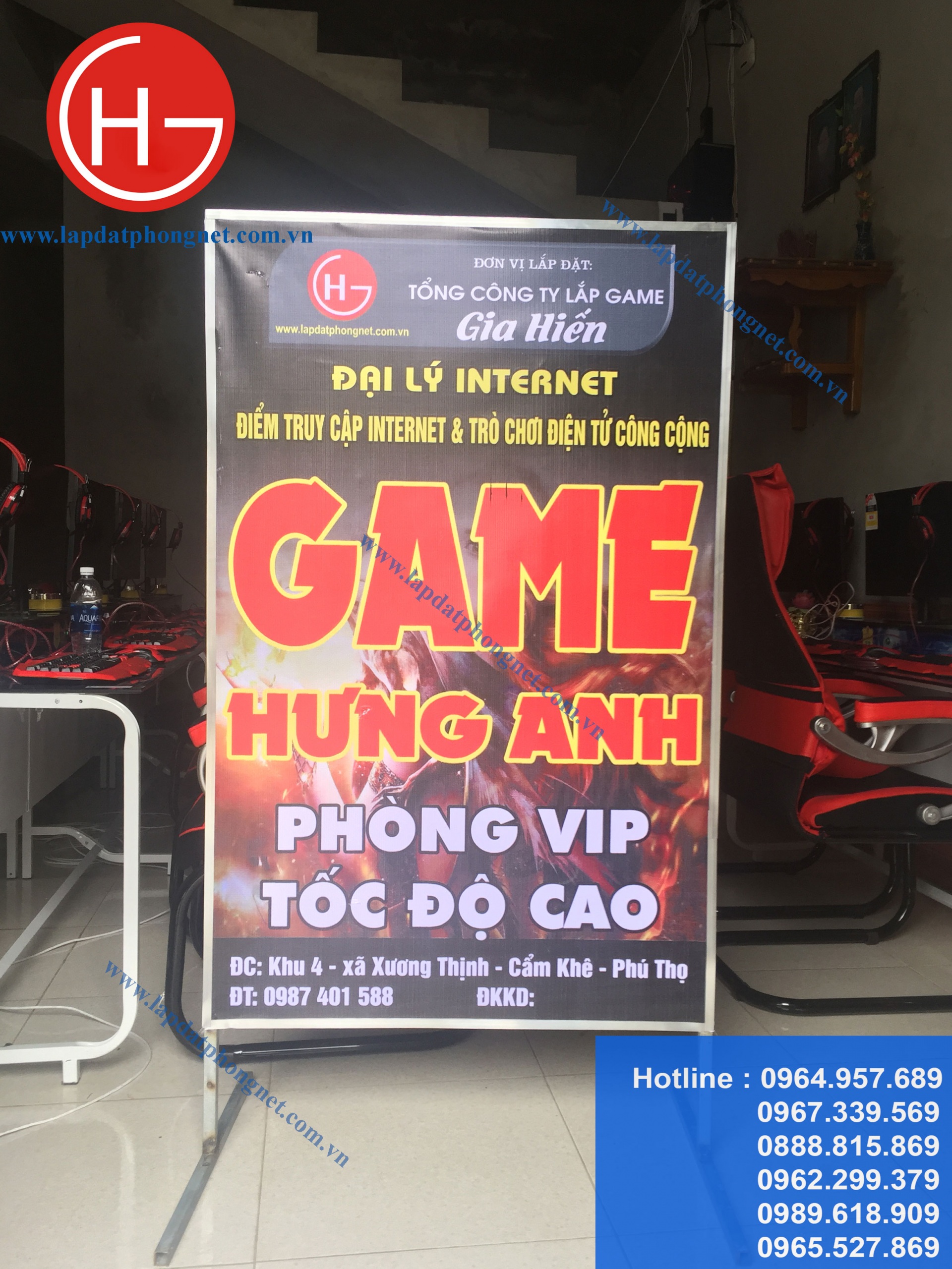 Lắp đặt phòng game cho anh Châu tại Cẩm Khê