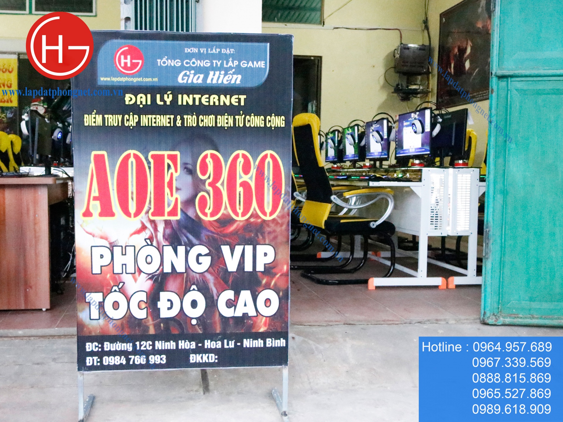 Lắp đặt phòng net cho anh Sơn tại Hoa Lư