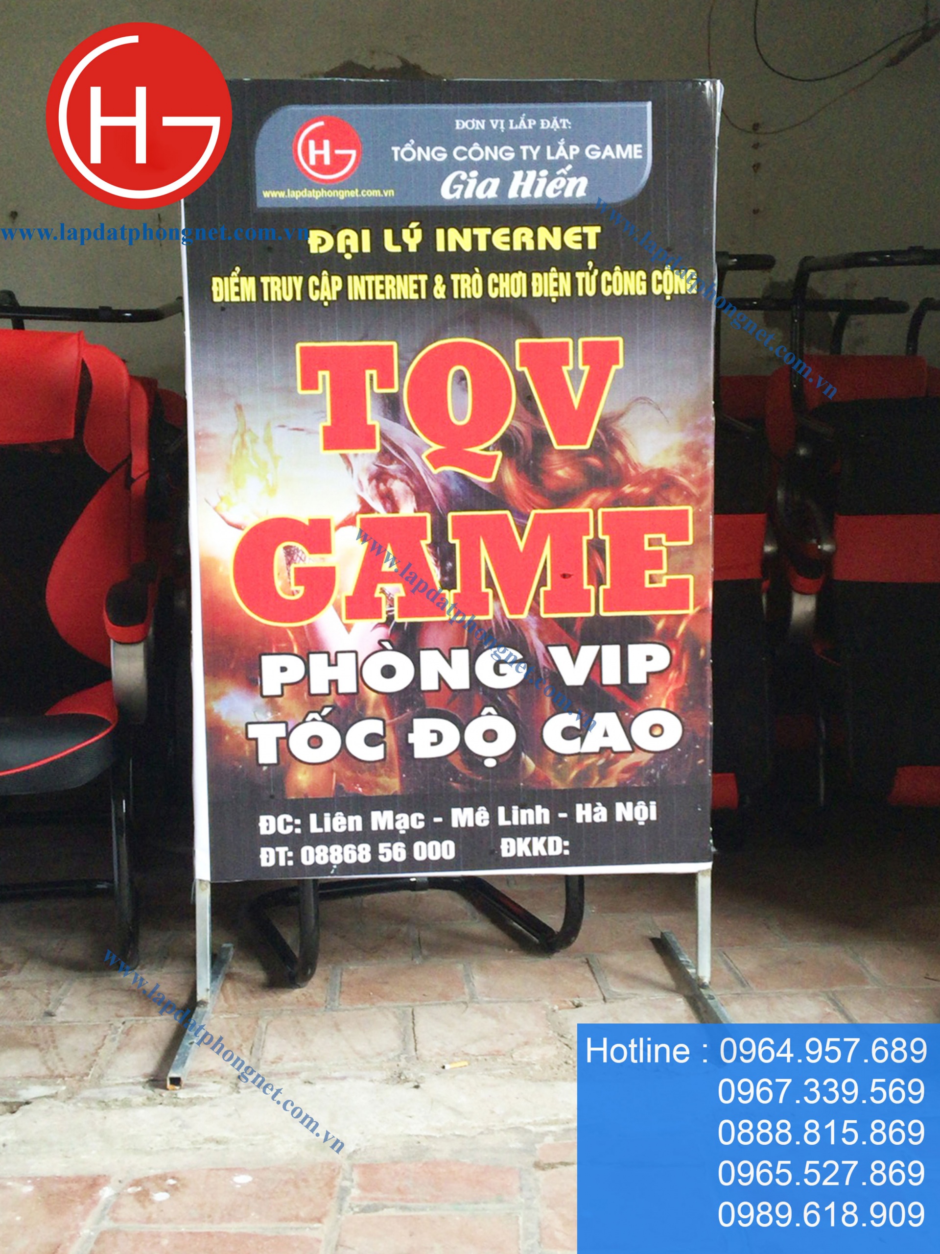 Lắp đặt phòng game cho anh Võ tại Mê Linh