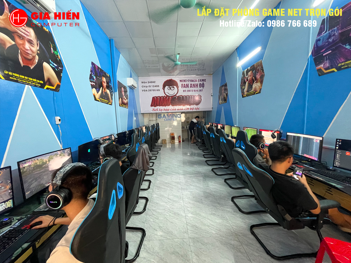 Phòng game được thiết kế theo mô hình Cyber game mini