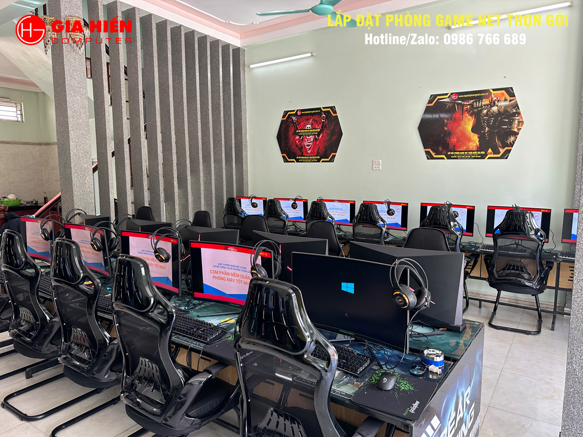 Phòng game được thiết kế theo mô hình Cyber game mini