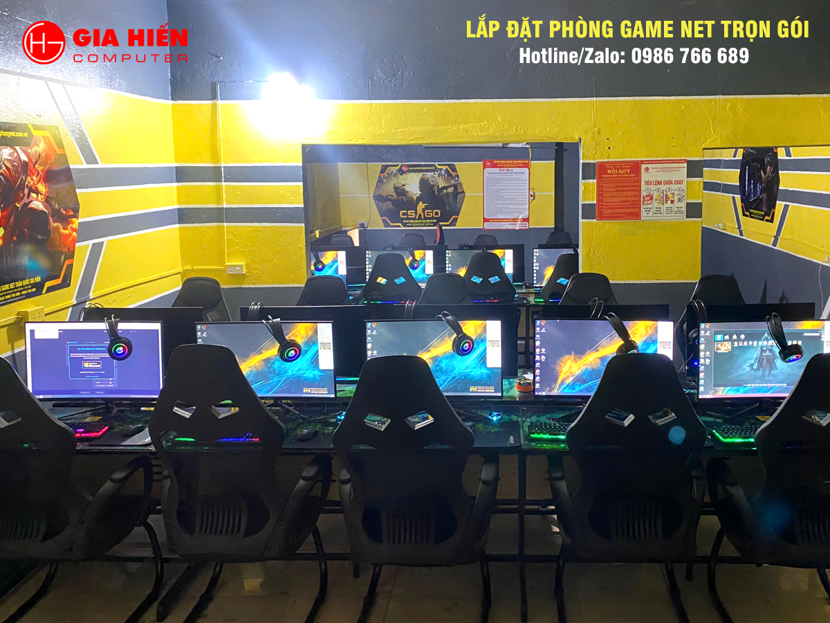 Phòng game được thiết kế theo mô hình Cyber game mini