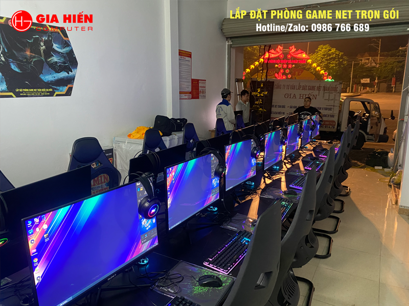 Không gian được sơn trang trí hiện đại, chuyên nghiệp.