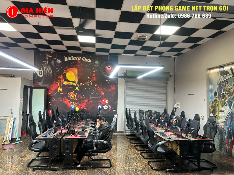 Phòng game được thiết kế theo mô hình Cyber game mini
