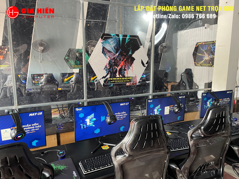 Phòng game được thiết kế theo mô hình Cyber game mini