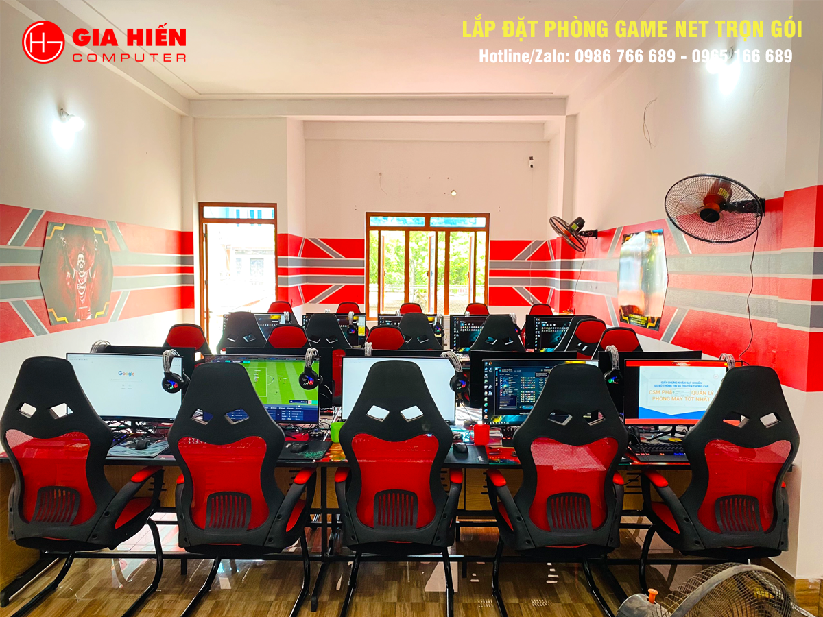 Phòng game được thiết kế theo mô hình Cyber game mini