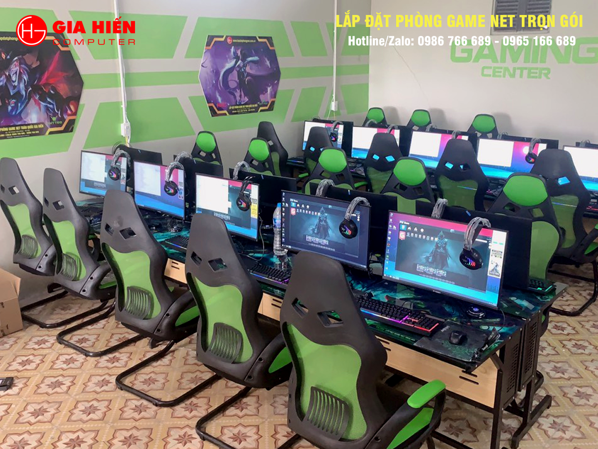 Phòng game được thiết kế theo mô hình Cyber game mini.